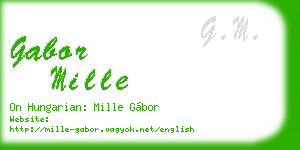 gabor mille business card